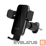 Auto holder Wozinsky  Wozinsky WEDZ-3Y8S clamp car holder with 15W inductive charger for phone on the air vent - black 