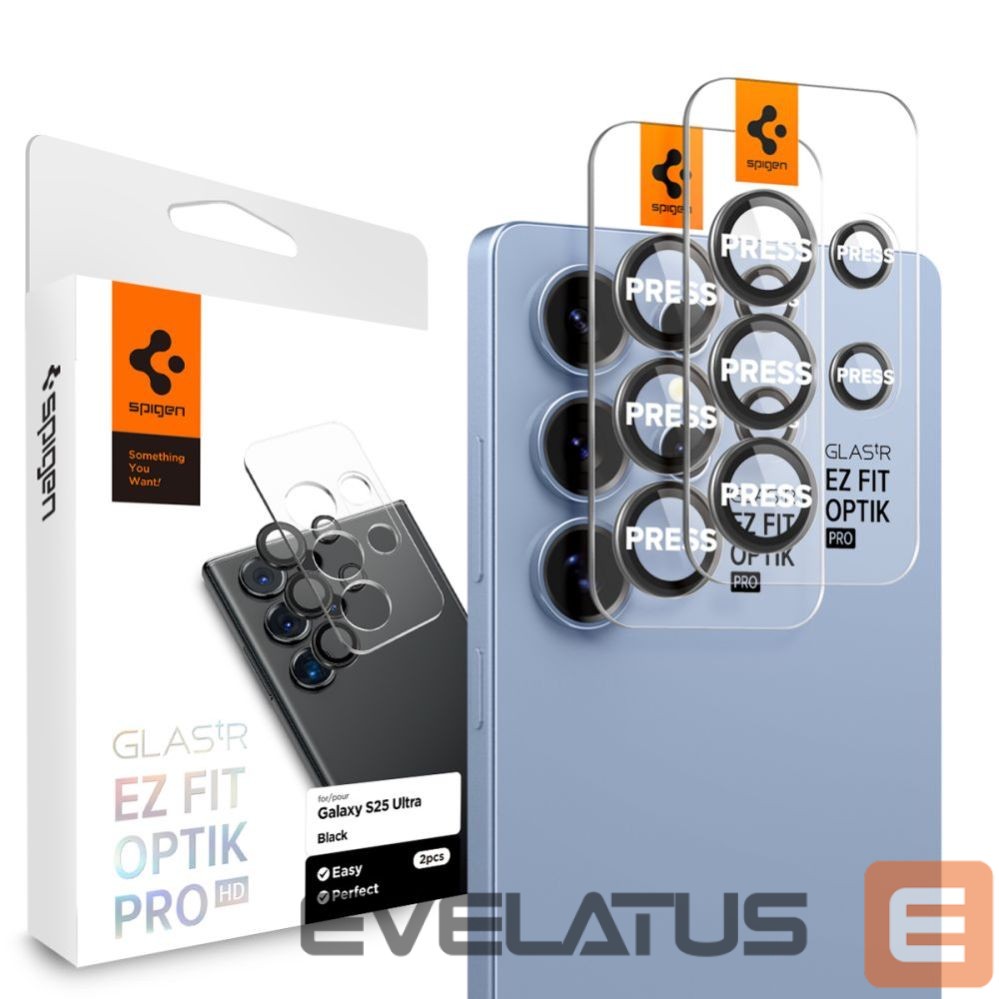 Other goods Spigen Spigen Optik Pro GLAS.TR EZ FIT 2-pack Camera Cover for Samsung Galaxy S25 Ultra - Black