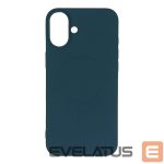Back panel cover Hurtel  Liquid Silicone Case with MagSafe for iPhone 16e - Blue 