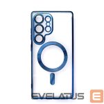 Back panel cover Hurtel  Electroplated Case with MagSafe for iPhone 16e - Blue 