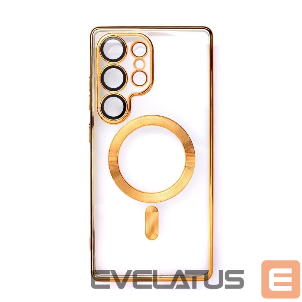 Back panel cover Hurtel Electroplated Case with MagSafe galvanized for iPhone 16e - gold
