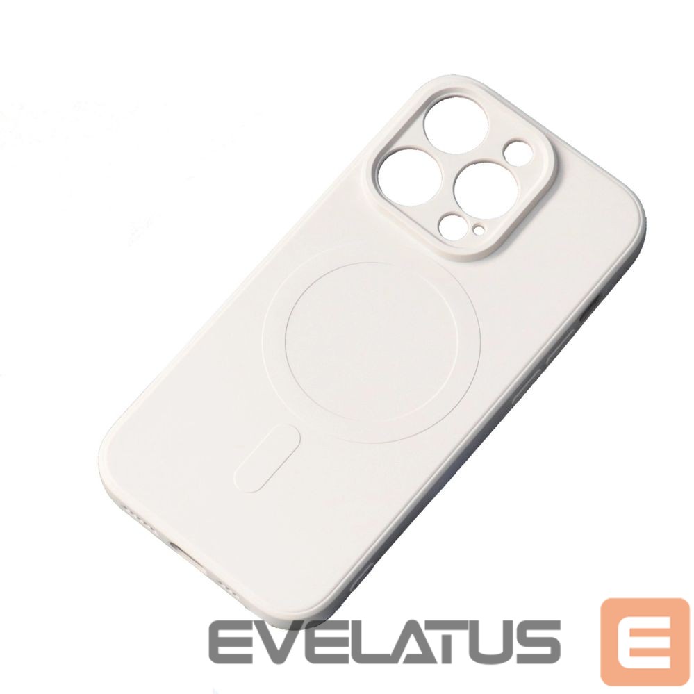 Back panel cover Hurtel Samsung Galaxy S25 Edge Silicone Case with MagSafe - Beige