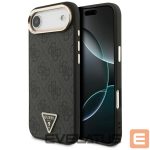 Back panel cover Guess  Guess 4G Triangle Logo MagSafe case for iPhone Air - black and gold 
