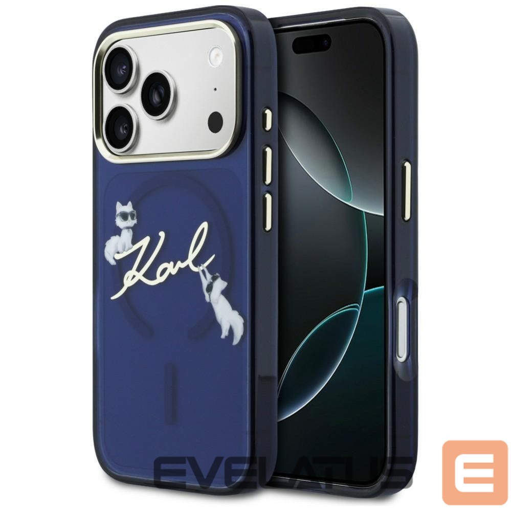 Other goods Karl Lagerfeld Karl Lagerfeld IML Choupettes Karl Script Logo MagSafe Case for iPhone 17 Pro - Blue