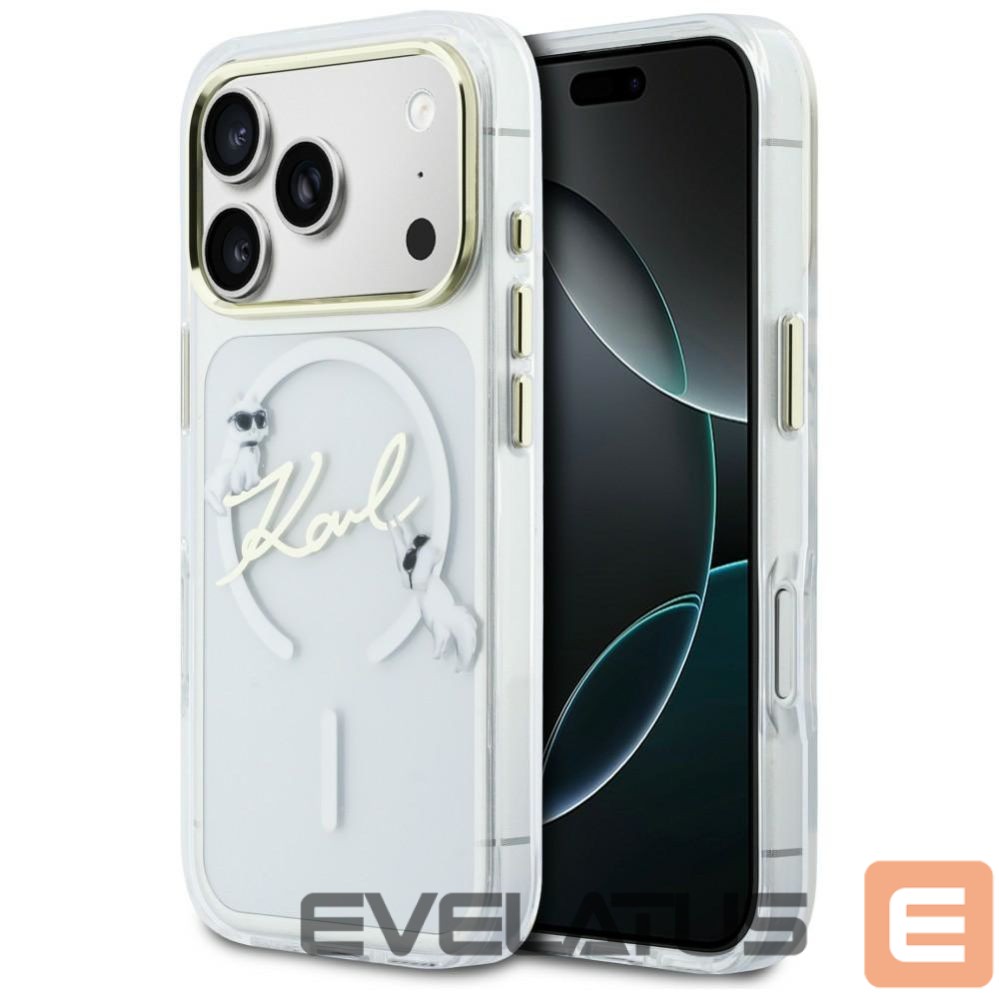 Other goods Karl Lagerfeld Karl Lagerfeld IML Choupettes Karl Script Logo MagSafe Case for iPhone 17 Pro - Clear