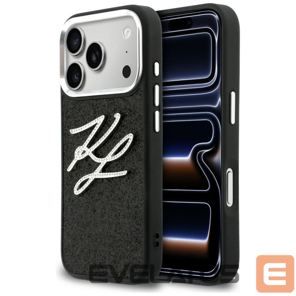 Other goods Karl Lagerfeld Karl Lagerfeld IML Glitter KL Diamond Logo Case for iPhone 17 Pro - Black