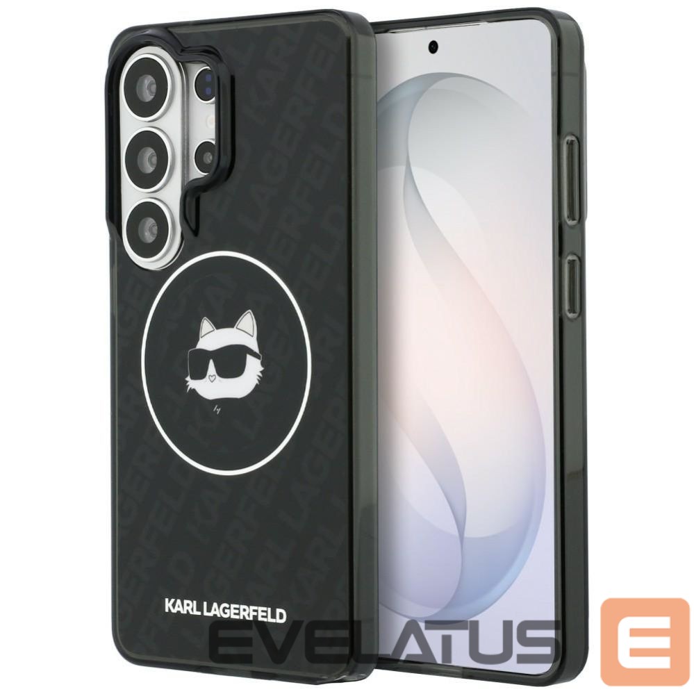 Back panel cover Karl Lagerfeld Karl Lagerfeld IML Repeated Choupette MagSafe Case for Samsung Galaxy S26 Ultra - Black