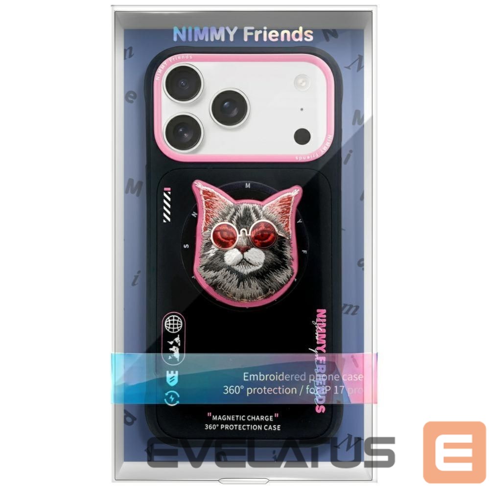 Other goods Nimmy Nimmy Glasses Cool Cat MagSafe Case for iPhone 17 Pro Max - Black and Pink