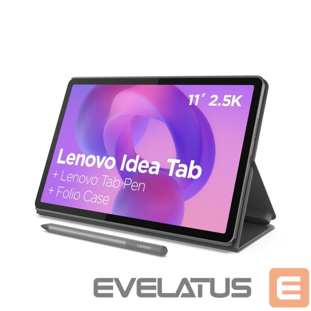 Tablet Lenovo Idea Tab 11 2.5K Mediatek Dimensity 6300/8GB/256GB/Android 15/Grey/2Y Warranty | Tab (without power adapter) | Idea Tab | 11 " | Luna Grey | IPS | 2560x1600 pixels | MediaTek | Dimensity 6300 | 8 GB | Soldered LPDDR4x | 256 GB | Wi-Fi | Front camera | 5 MP | Rear camera | 8 MP | Bluetooth | 5.2 | Android | 15 or Later | Warranty 24 month(s) | Folio Case + Tab Pen