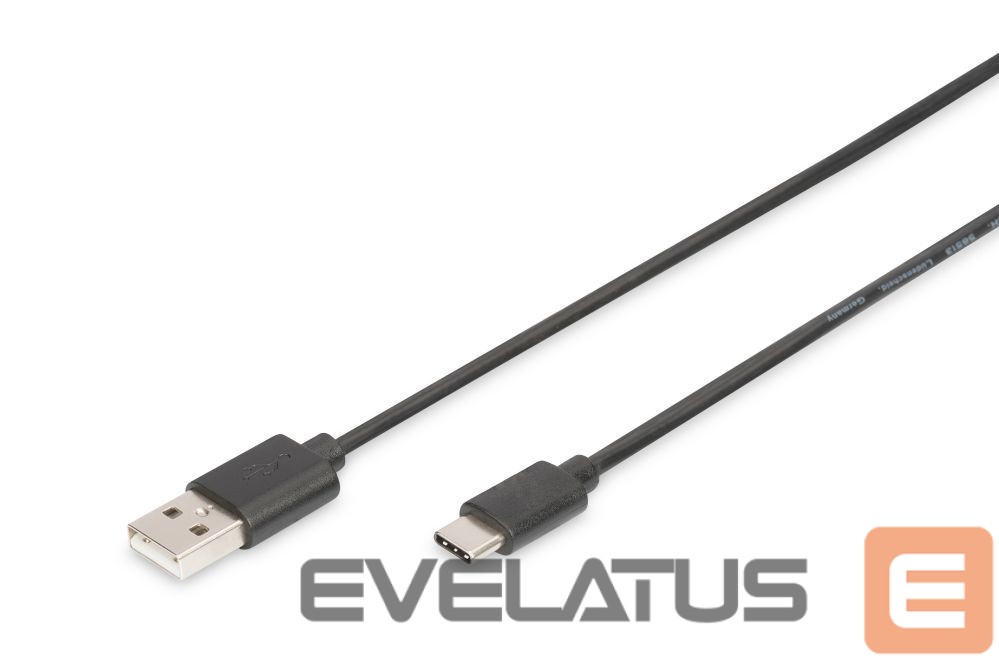 Cable Digitus USB Type-C connection cable, Type USB-A to USB-C | AK-300154-018-S