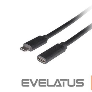 Cable Lanberg  USB-C M/F 3.1 Cable | CA-USBE-20CC-0005-BK 