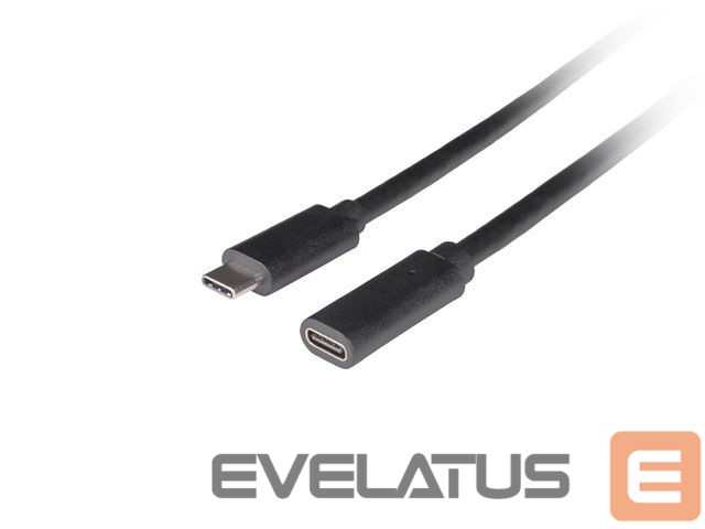 Cable Lanberg USB-C M/F 3.1 Cable | CA-USBE-20CC-0005-BK