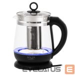 Teapot Adler  Kettle | AD 1299 | Electric | 2200 W | 1.5 L | Glass | 360° rotational base | Black 