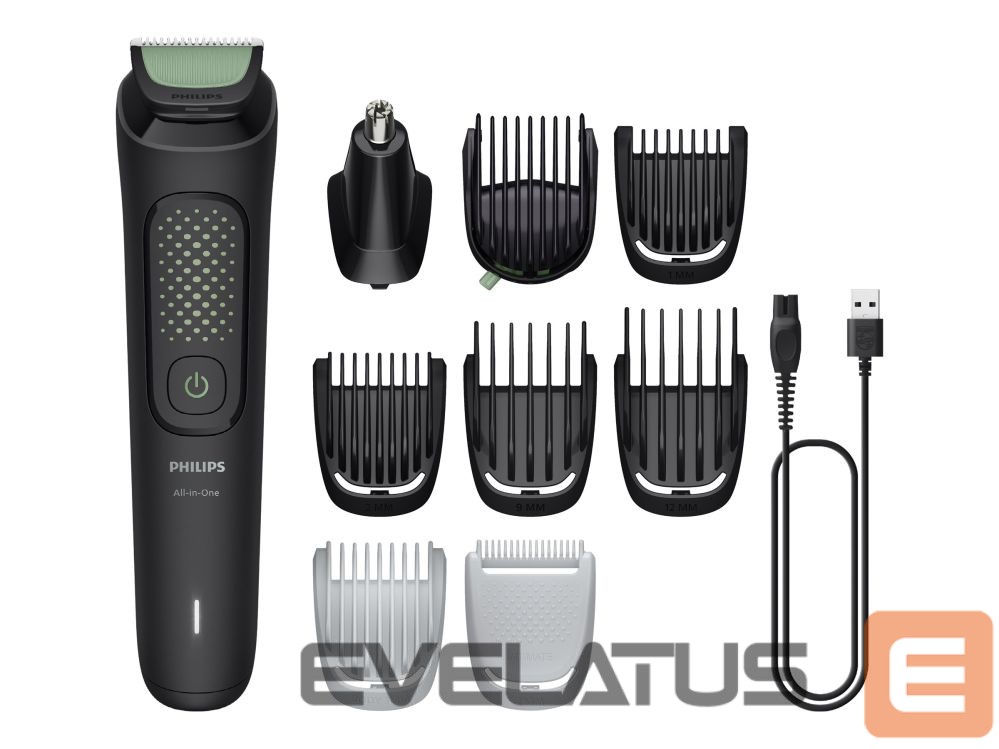 Plaukų kirpimo mašinėlė Philips All-in-One Hair Trimmer | MG3945/15 3000 Series | Cordless | Number of length steps 12 | Black