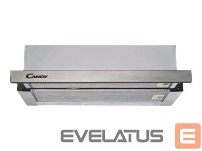 Built-in cooker hood Candy CBT625/2X/1 Hood, B, Telescopic, Built-in, Width 60 cm, Extraction power 332 m³/h, Mechanical control, Silver