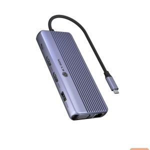 Wireless headphones Raidsonic  Icy Box Travel Dock 12-in-1, 3x Videoausgabe (2x HDMI + 1x VGA) 