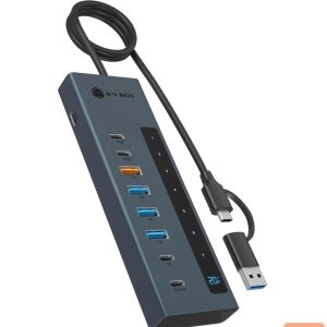 Other Computer Accessory Raidsonic  Icy Box 9-in-1 hub with Power Delivery and Type-C/Type-A host connection 