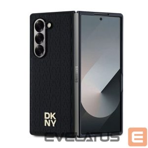 Back panel cover DKNY - DKNY PU Leather Repeat Pattern Stack Logo MagSafe Case for Samsung Galaxy Z Fold 6 Black 
