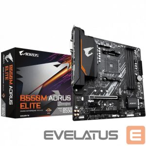 Motherboard for Intel processors Gigabyte  B550M AORUS ELITE 1.0 Processor family AMD, Processor socket AM4, DDR4 DIMM, Memory slots 4, Number of SATA connectors 4 x SATA 6Gb/s connectors, Chipset AMD B, Micro ATX 