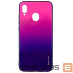 Back panel cover Evelatus Samsung Galaxy A40 Water Ripple Gradient Color Anti-Explosion Tempered Glass Case Gradient Pink-Purple