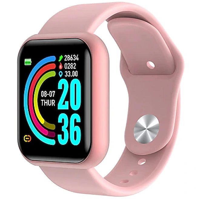 Smart watches iWear M8 Smart & Fit Watch with Full Touch 1.3'' IPS Media control / HR / Blood pressure / Social Pink