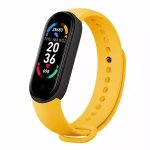 Smart watches iWear  SM6 Smart Bracelet - Fitness Tracker IP67 with HR & Blood pressure / Social / Sleep monitor Yellow