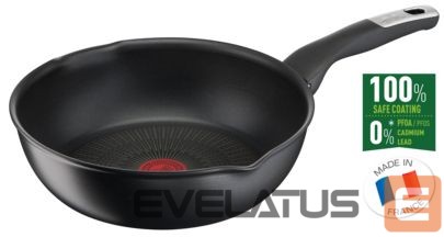For kitchen TEFAL Multipan G2557572 Unlimited Pan Frying, Diameter 22 cm, Suitable for induction hob, Fixed handle, Black - Noir