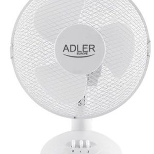 Fan Adler  AD 7302 Desk Fan, Number of speeds 2, 60 W, Oscillation, Diameter 23 cm, White 