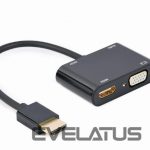 Modules and transceivers Gembird  I/O ADAPTER HDMI TO HDMI/VGA/A-HDMIM-HDMIFVGAF-01 