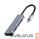 Converter Gembird  I/O HUB USB-C 3PORT+CR/UHB-CM-CRU3P1U2P2-01 
