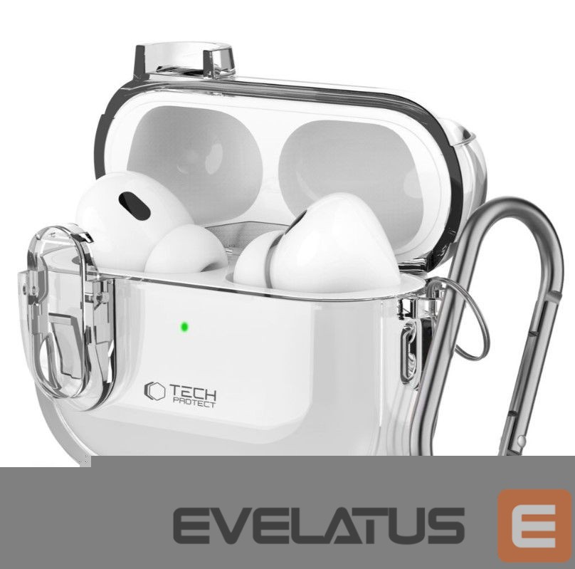 Headphone case Tech-Protect Apple SLIM HOOK APPLE AIRPODS PRO 1 / 2 Transparent