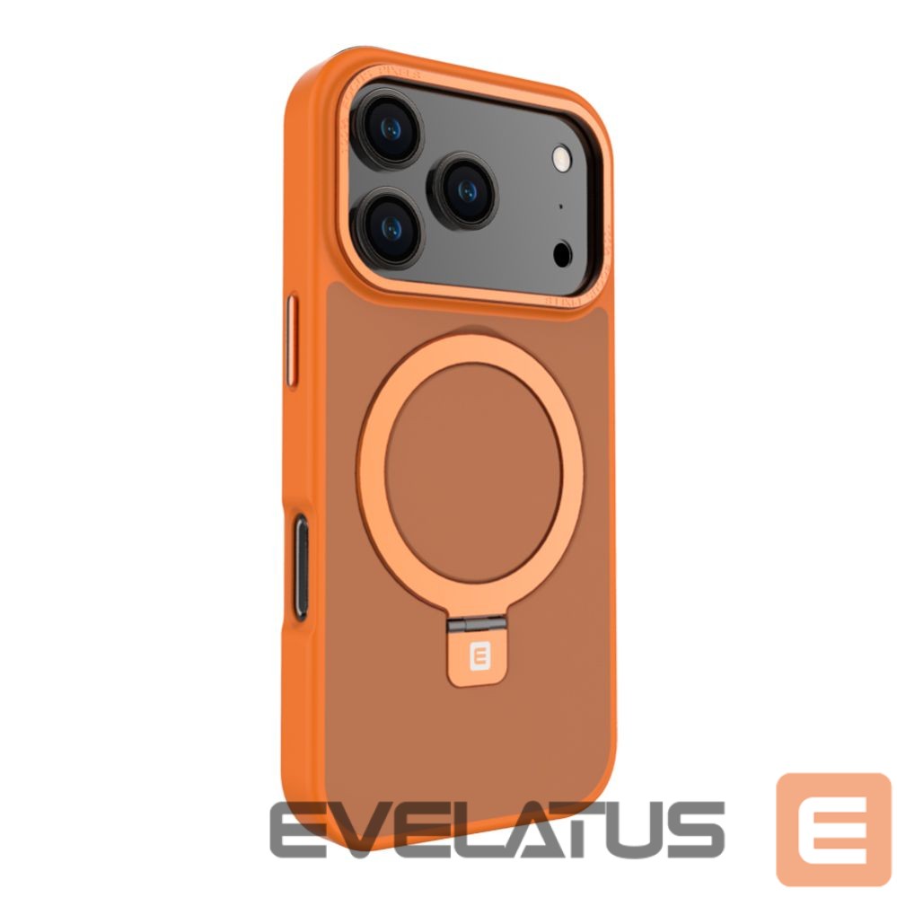 Back panel cover Evelatus Apple iPhone 17 Pro Shield Case With MagSafe & Stand Matte Orange