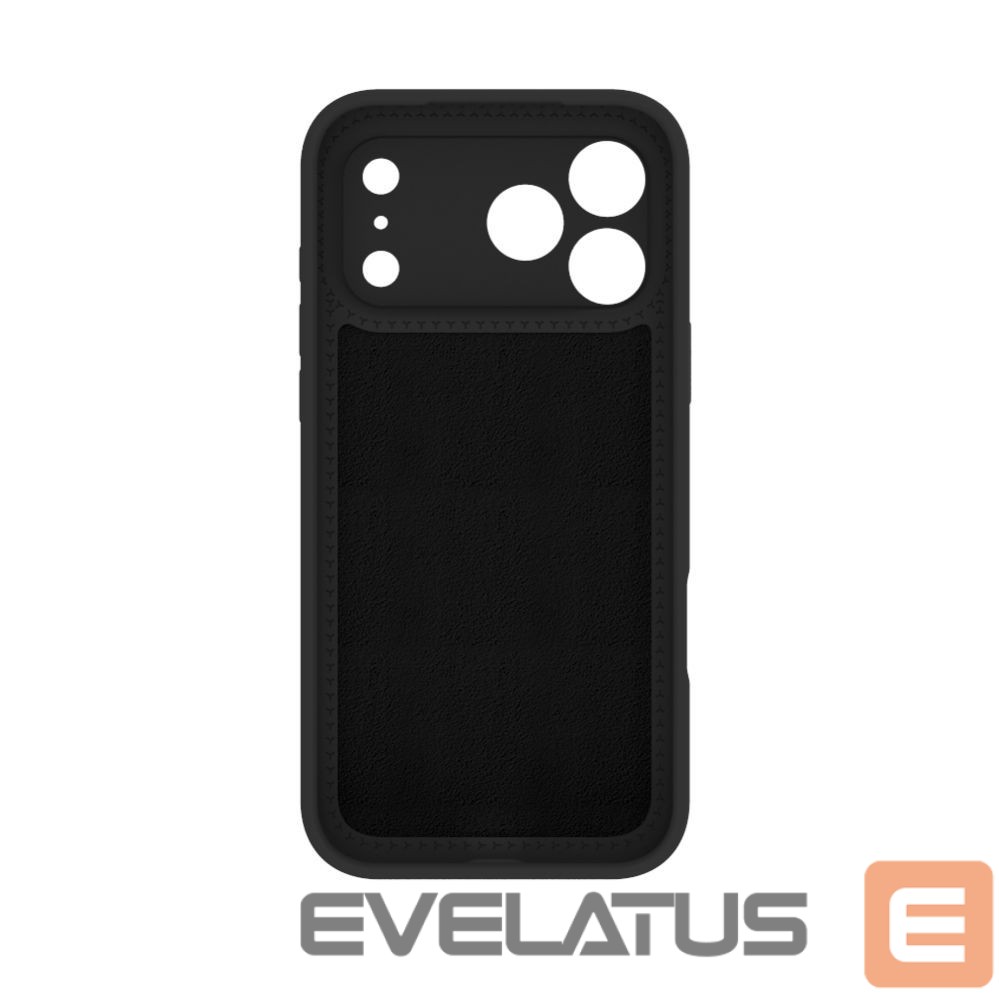 Back panel cover Evelatus Apple iPhone 17 Pro Premium MagSafe with Stand Soft Touch Silicone Case Black