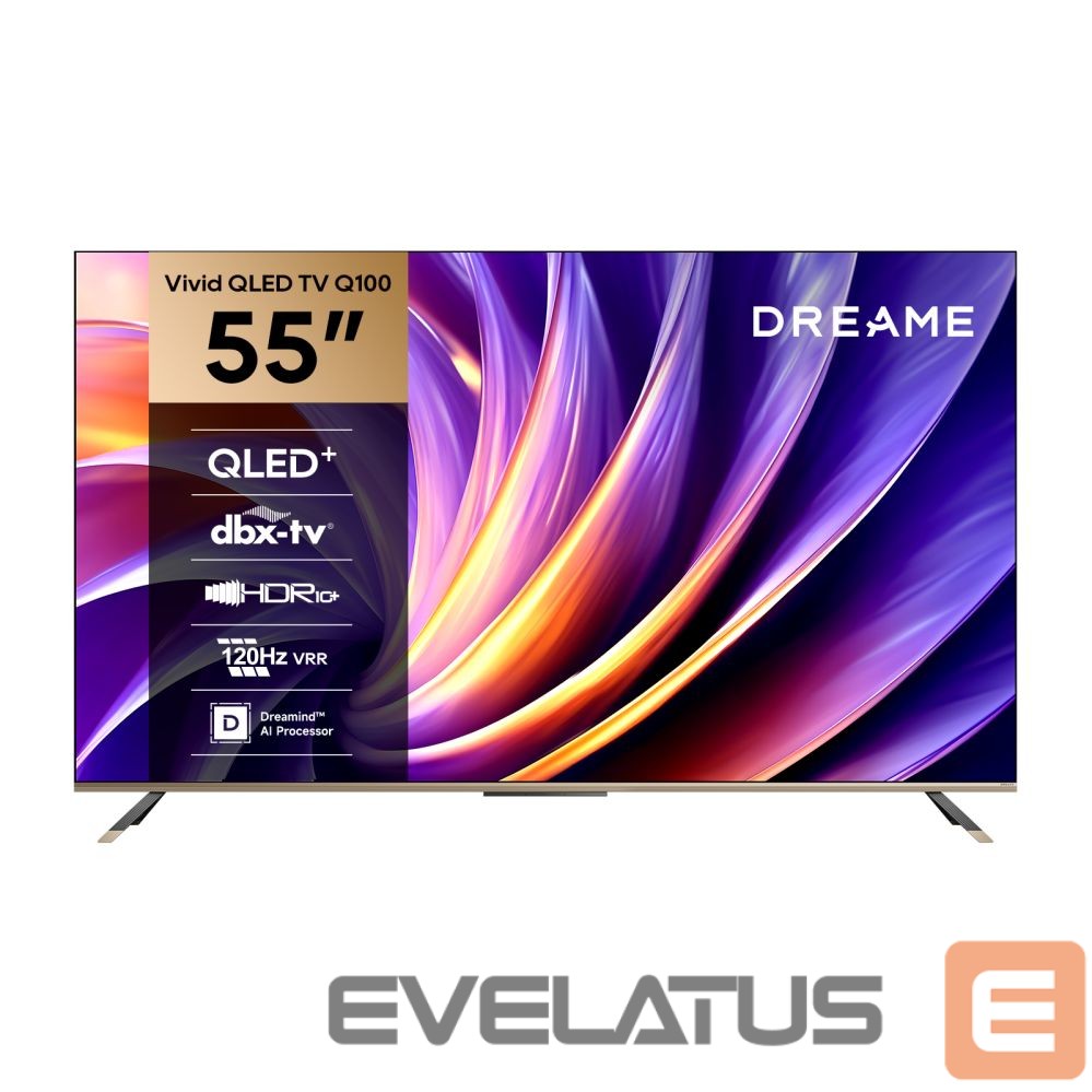 TV DREAME TV 55 4K Ultra HD 3840 x 2160 pixels 16:9 QLED Black