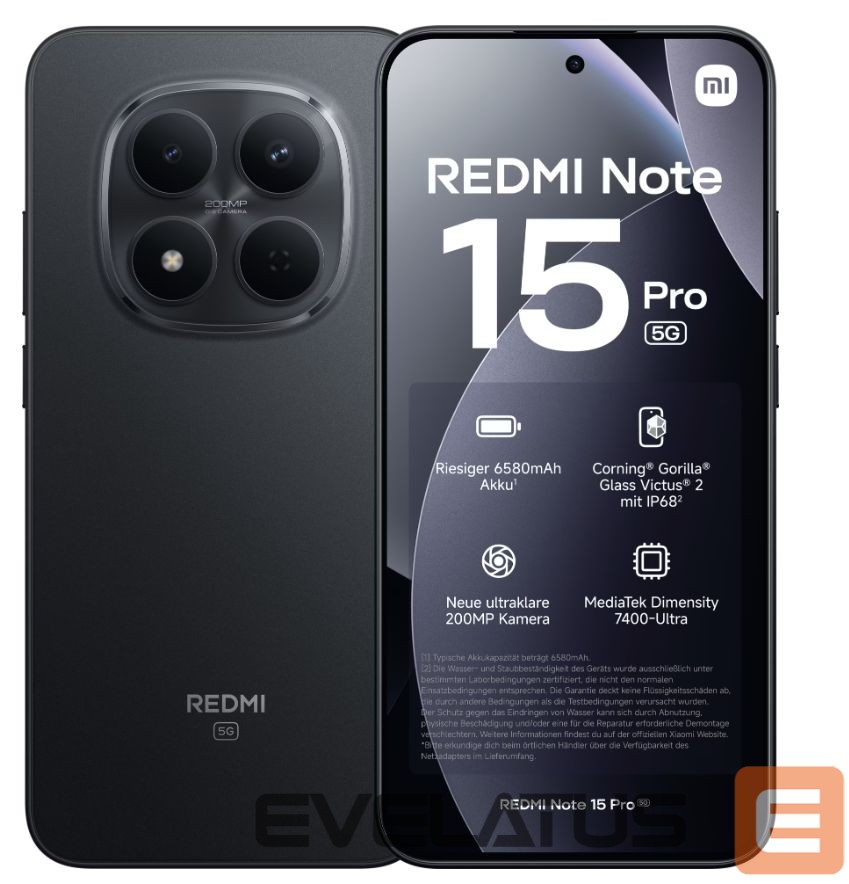 Smartphone Xiaomi Redmi Note 15 Pro 5G 8/256GB Black