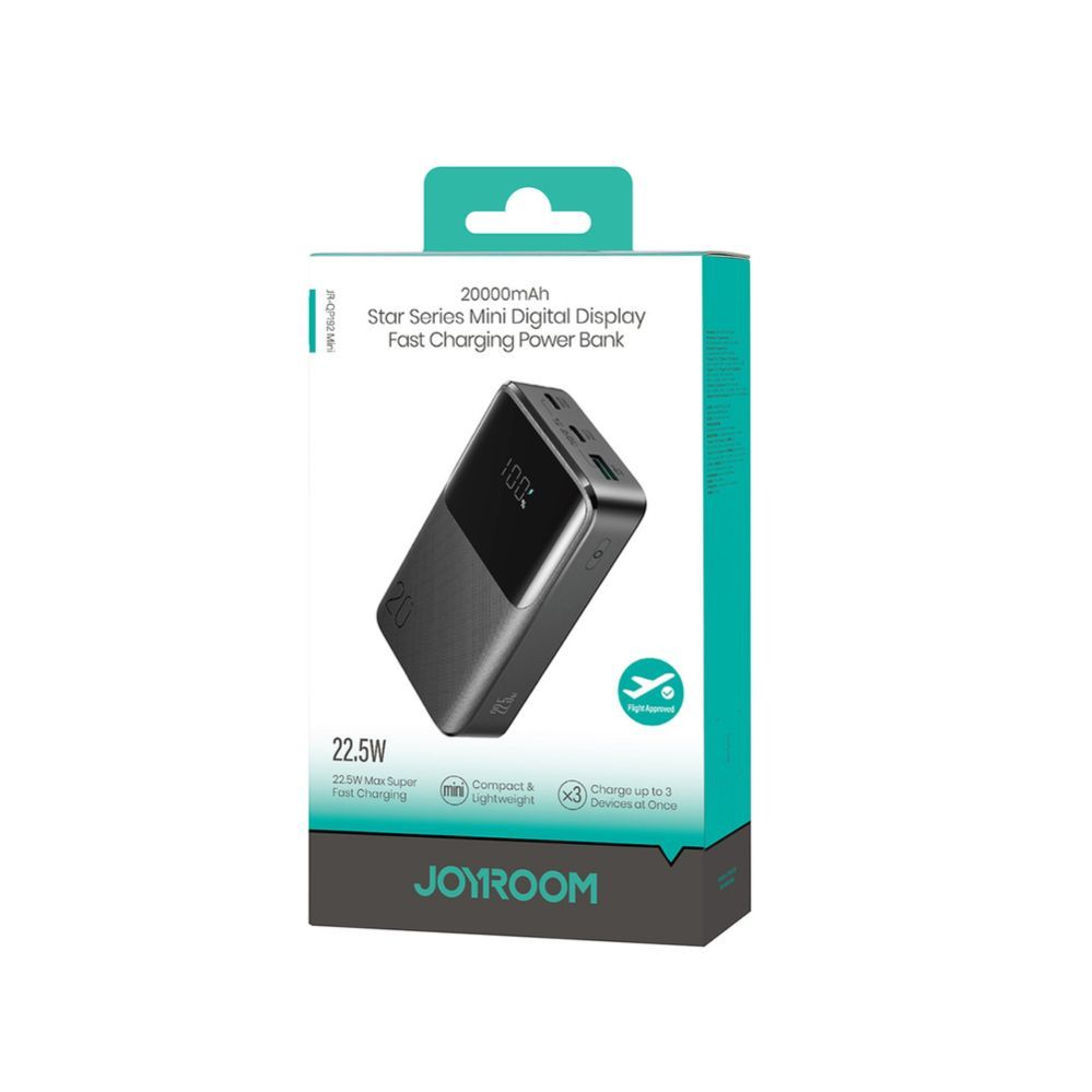 Power bank Joyroom JR-QP192 Star Series Mini 20000mAh 22.5W Powerbank with Digital Display Black
