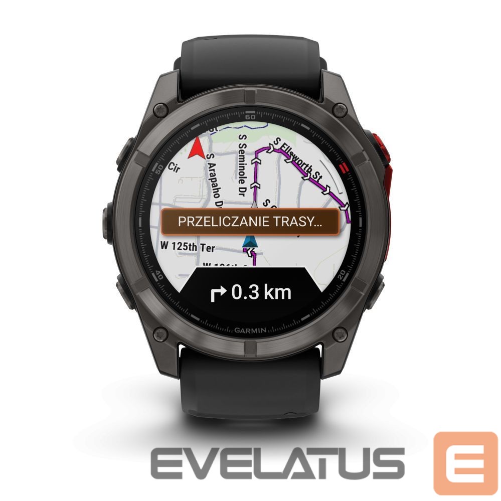 Smart watches Garmin fenix® 8 Pro – 51 mm, MicroLED
Sapphire, Carbon grey DLC titanium with Black/pebble grey silicone band