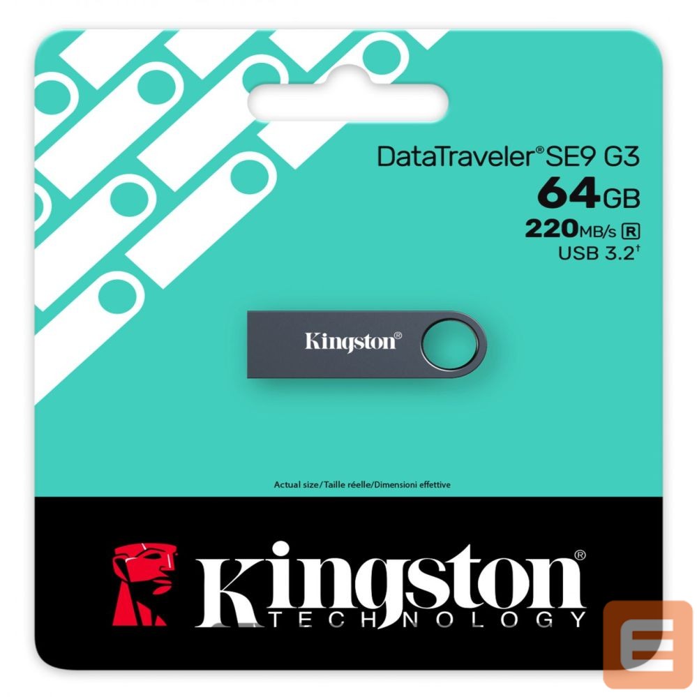 Flash drive Kingston MEMORY DRIVE FLASH USB3.2 64GB/DTSE9 KE-U2X64-1AC