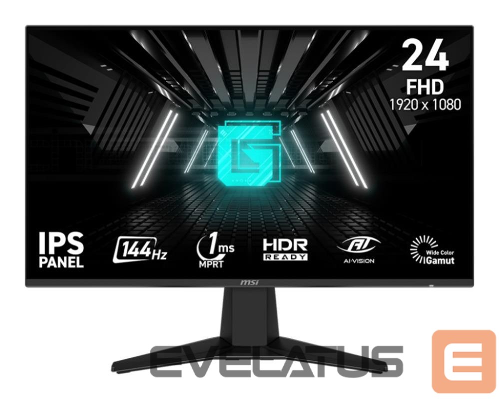 Monitor MSI LCD Monitor||G242L E14|23.8"|Gaming|Tilt|Matte|Panel IPS|1920x1080|16:9|144Hz|1 ms|Colour Black|G242LE14