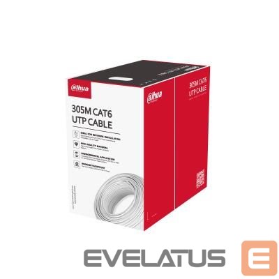 Commutator DAHUA CABLE CAT6 UTP 305M WHITE/PFM923I-6UN-C