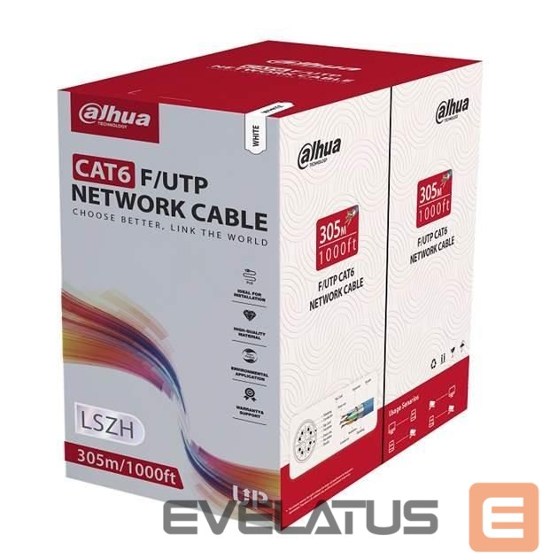 Commutator DAHUA CABLE CAT6 UTP 305M WHITE/PFM923I-6FN-CD-WHITE