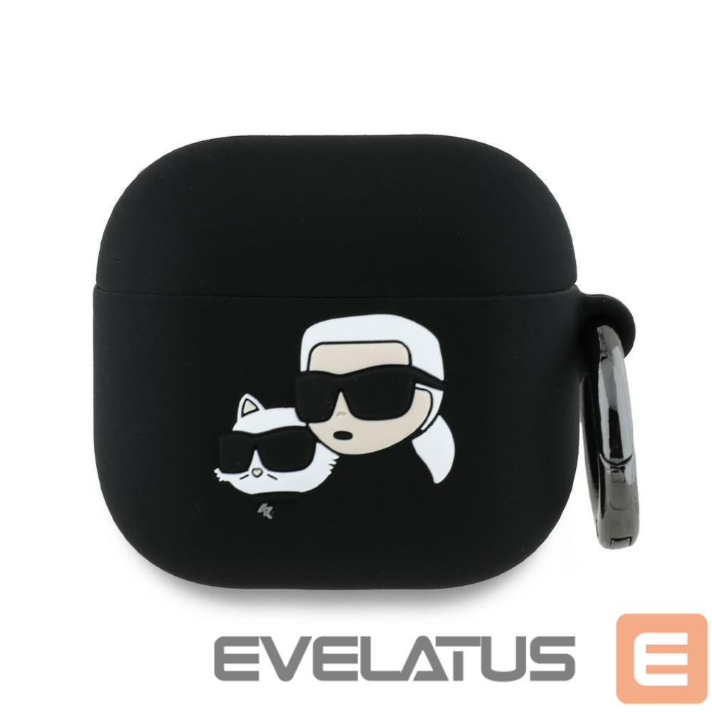 Other goods Karl Lagerfeld Karl Lagerfeld Silicone Karl&Chaupette Head 3D Case for AirPods 4 - Black