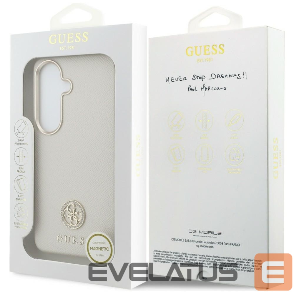 Other goods Guess Guess Rhinestone Round Logo MagSafe Case for Samsung Galaxy S26 - Beige