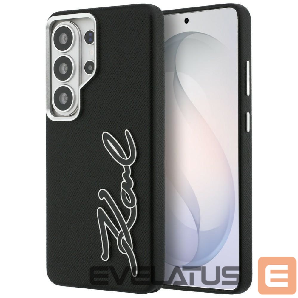 Other goods Karl Lagerfeld Karl Lagerfeld Grained Signature Metal Resin Logo Case for Samsung Galaxy S26 Ultra - Black