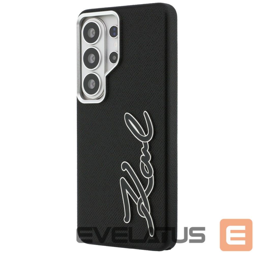 Other goods Karl Lagerfeld Karl Lagerfeld Grained Signature Metal Resin Logo Case for Samsung Galaxy S26 Ultra - Black