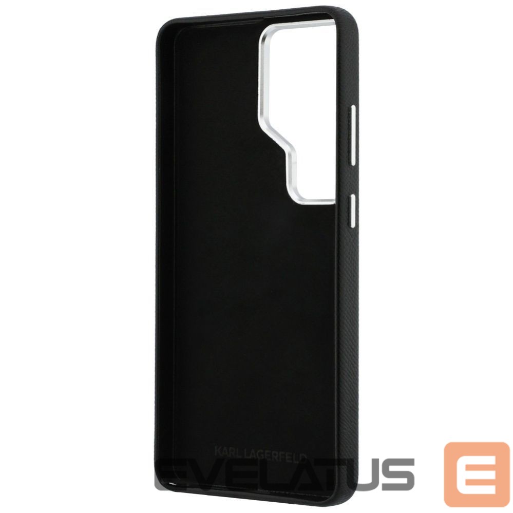 Other goods Karl Lagerfeld Karl Lagerfeld Grained Signature Metal Resin Logo Case for Samsung Galaxy S26 Ultra - Black