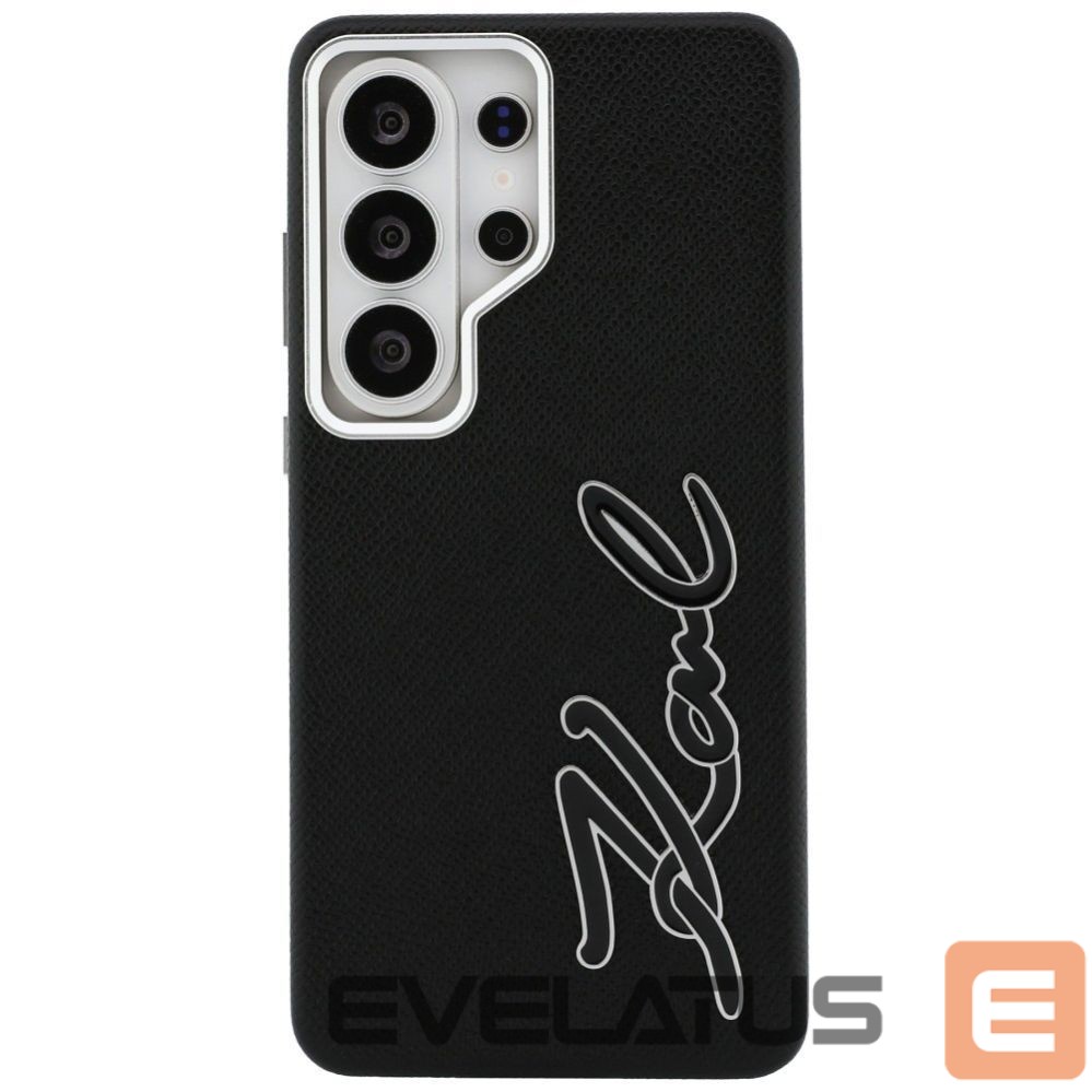 Other goods Karl Lagerfeld Karl Lagerfeld Grained Signature Metal Resin Logo Case for Samsung Galaxy S26 Ultra - Black