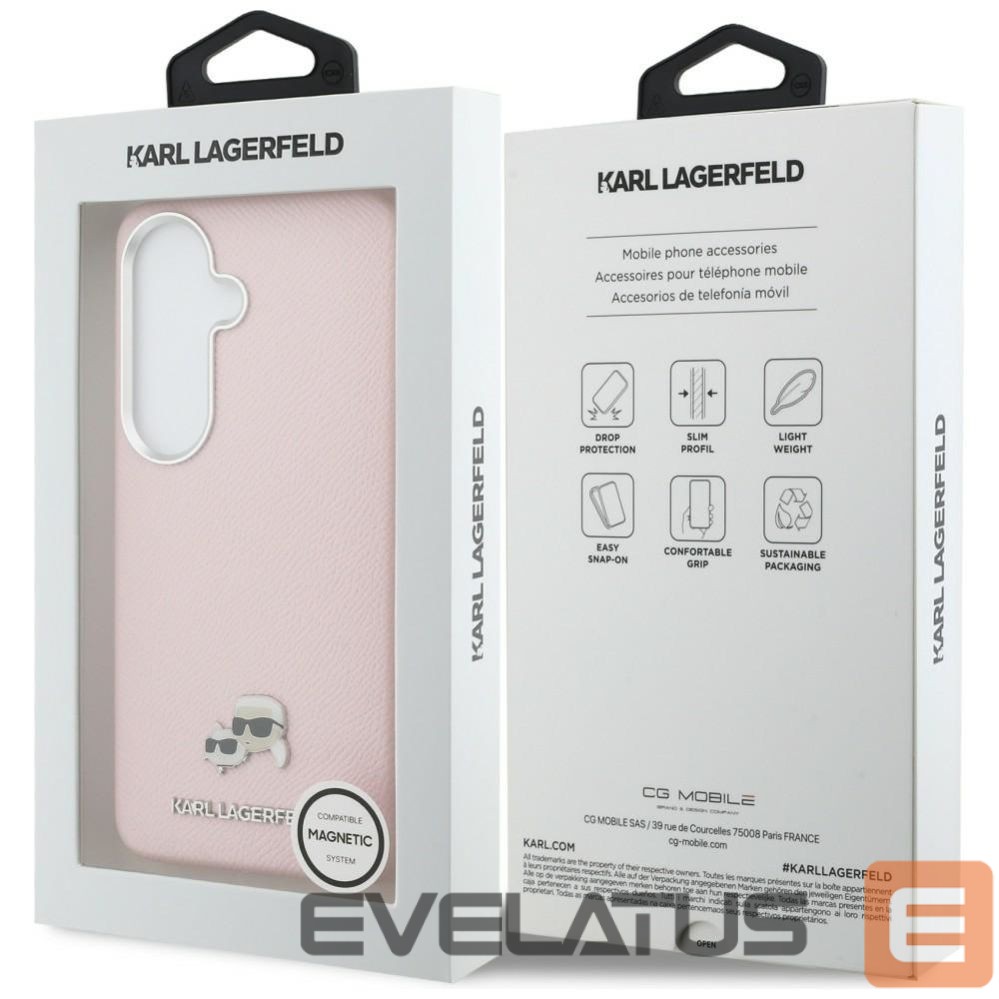 Other goods Karl Lagerfeld Karl Lagerfeld Saffiano KC Metal Logo MagSafe Case for Samsung Galaxy S26 - Pink
