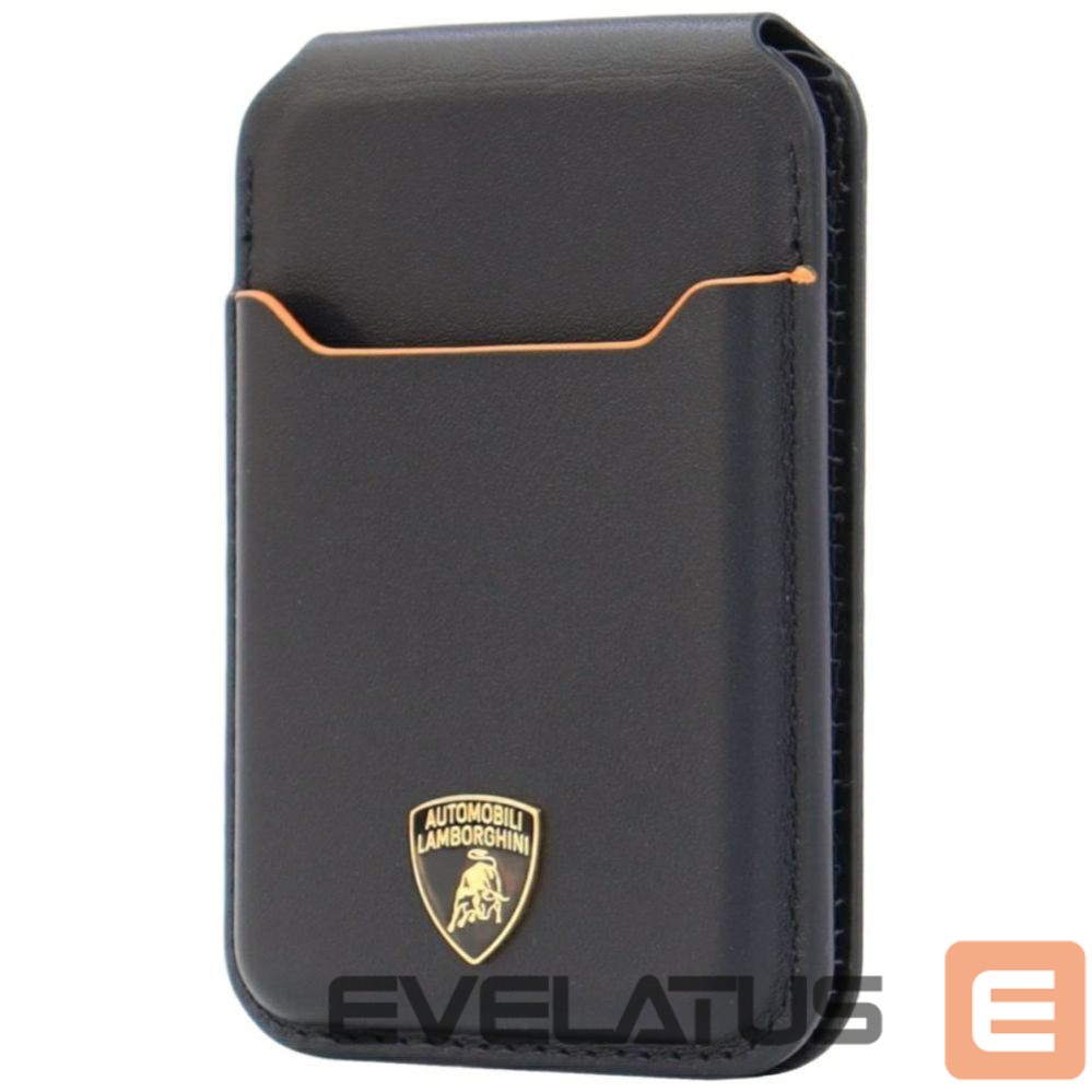 Other goods Audi Lamborghini D1 Genuine Leather MagSafe mobile phone wallet - black and orange