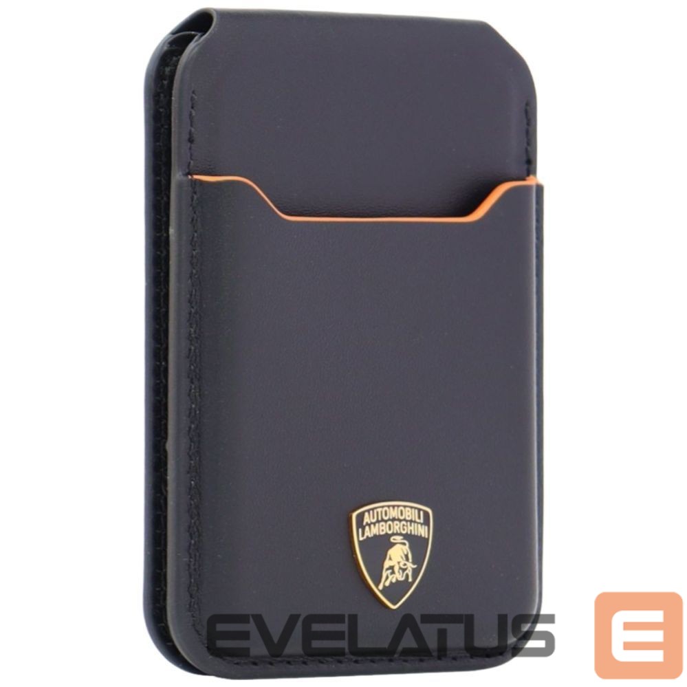 Other goods Audi Lamborghini D1 Genuine Leather MagSafe mobile phone wallet - black and orange